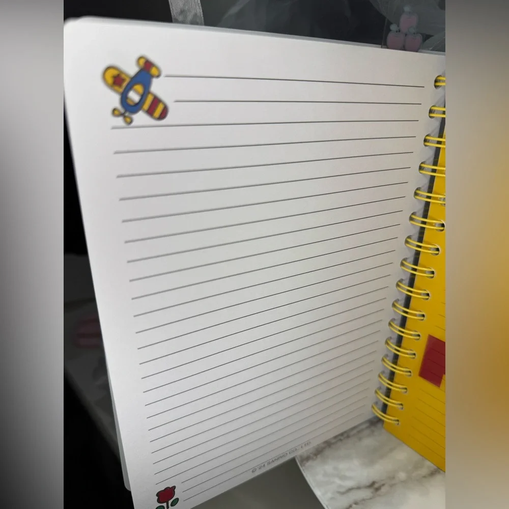 Hello Kitty Top Tabbed Spiral Notebook with Durable Covers and Dividers